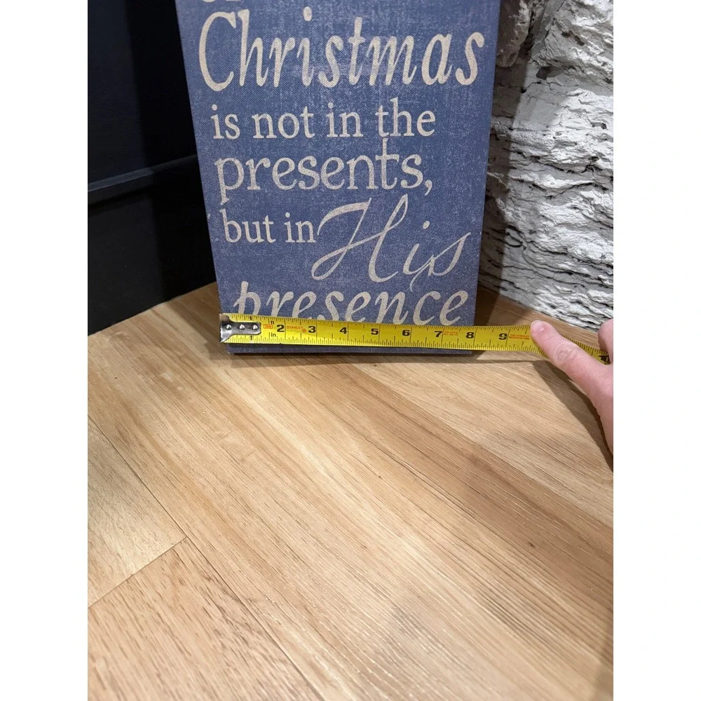 Hobby Lobby Blue Magic of Christmas His Presence Religious Canvas Wall Art Sign